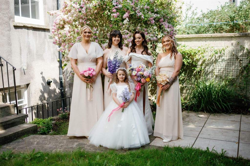 BRIGHT SPRING WEDDING FLOWERS, THE SQUARE CLUB BRISTOL