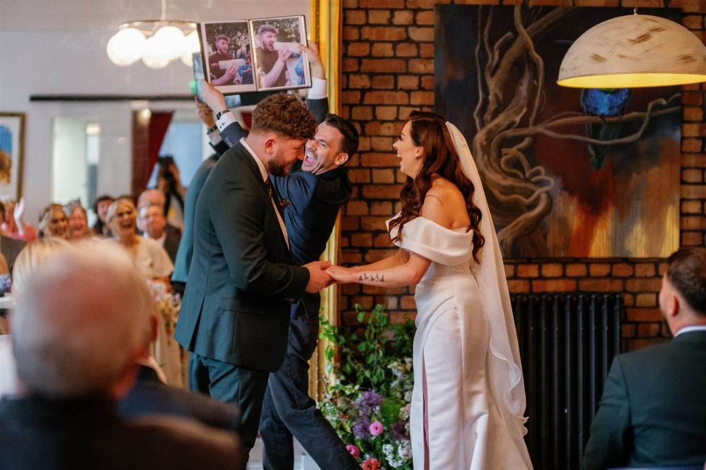 BRIGHT SPRING WEDDING FLOWERS, THE SQUARE CLUB BRISTOL